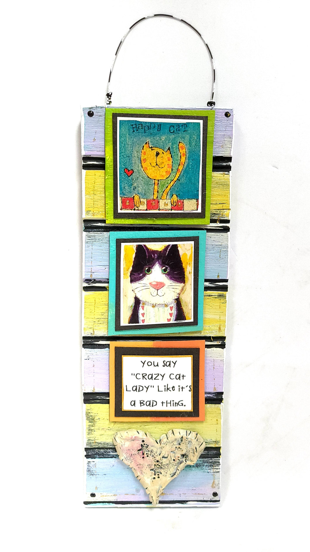 Hanging Cat Plaque - You Say Crazy Cat Lady