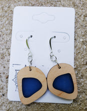 Earrings in Natural Wood and Resin