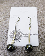 Earrings Long Drop w/ Natural Gemstone