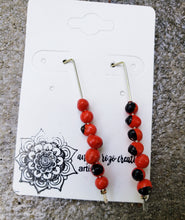 Earrings Long Drop w/ Natural Gemstone