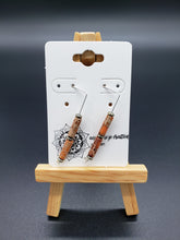 Earrings with Natural Stone Tube Beads