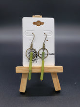 Earrings with Natural Stone Tube Beads