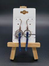 Earrings with Natural Stone Tube Beads