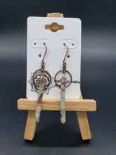 Earrings with Natural Stone Tube Beads