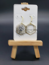 Geometrical Earrings in Brass with Hypoallergenic Ear Wires