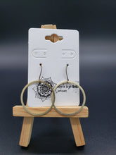 Geometrical Earrings in Brass with Hypoallergenic Ear Wires