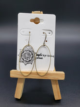 Geometrical Earrings in Brass with Hypoallergenic Ear Wires