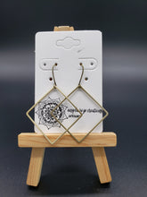 Geometrical Earrings in Brass with Hypoallergenic Ear Wires