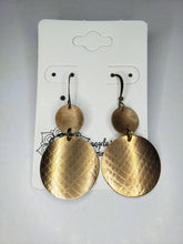 Bronze Earrings With Textured Patterns