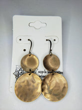 Bronze Earrings With Textured Patterns