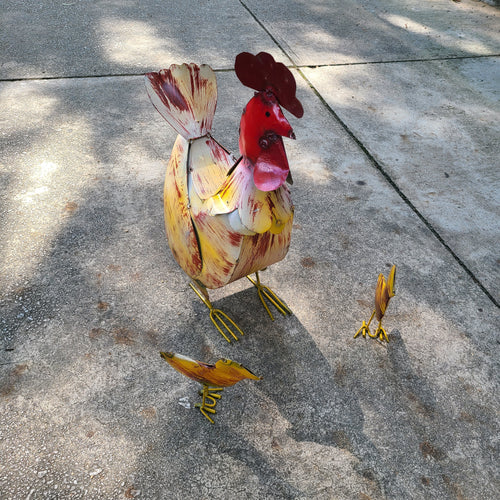 Hen with 2 Baby Chicks