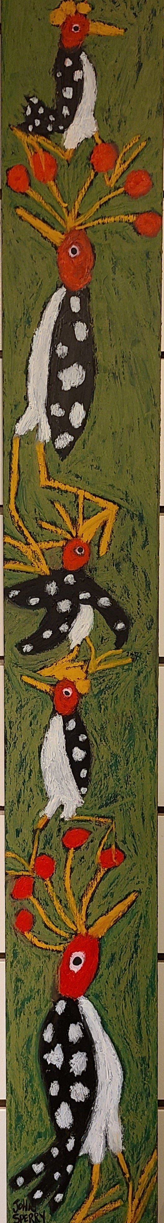 Green Funkadelic Stacked Birds