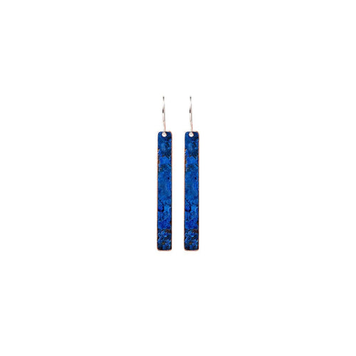 Long Strip Earrings - Blue