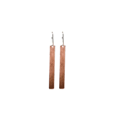Long Strip Earrings - Copper