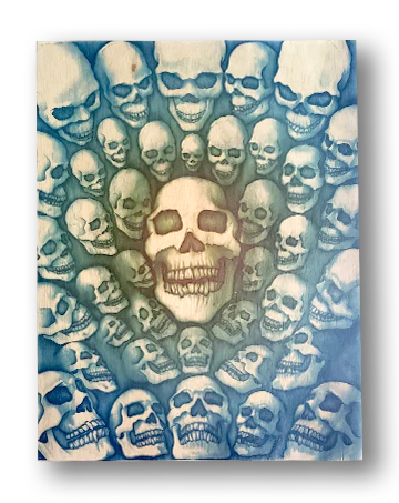 40 Skulls-Blue