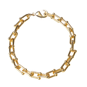 Small Gold Horse Bit Chain Bracelet