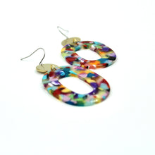 Colorful Open Oval Earrings