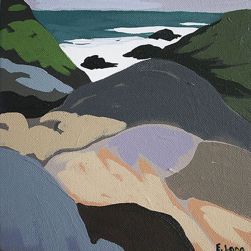 Black Sand Beach Original Painting
