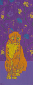 "Devine Feline" - Cat Art Matted Print