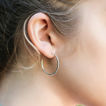 Hammered Hoop Earrings - rose gold-filled