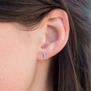 Mini Beaded Studs - rose gold-filled