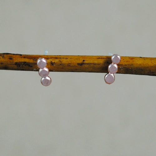 Mini Beaded Studs - rose gold-filled