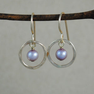 Pearl Halo Earrings - gold filled