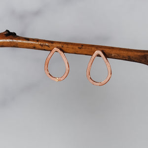 Small Teardrop Studs - rose gold-filled