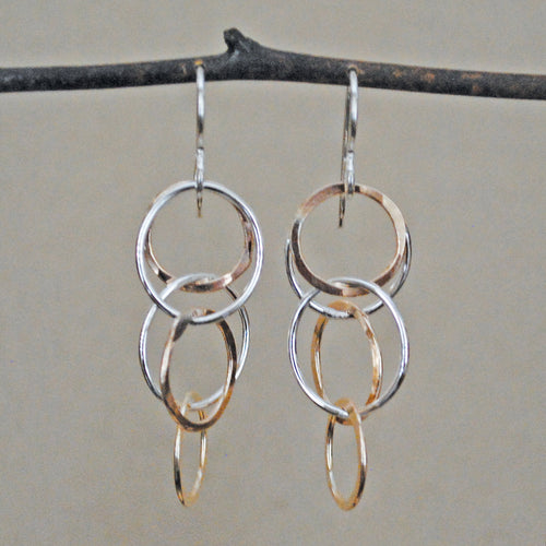 Bubble Earrings - mixed metals
