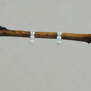 Mini Beaded Studs - sterling silver