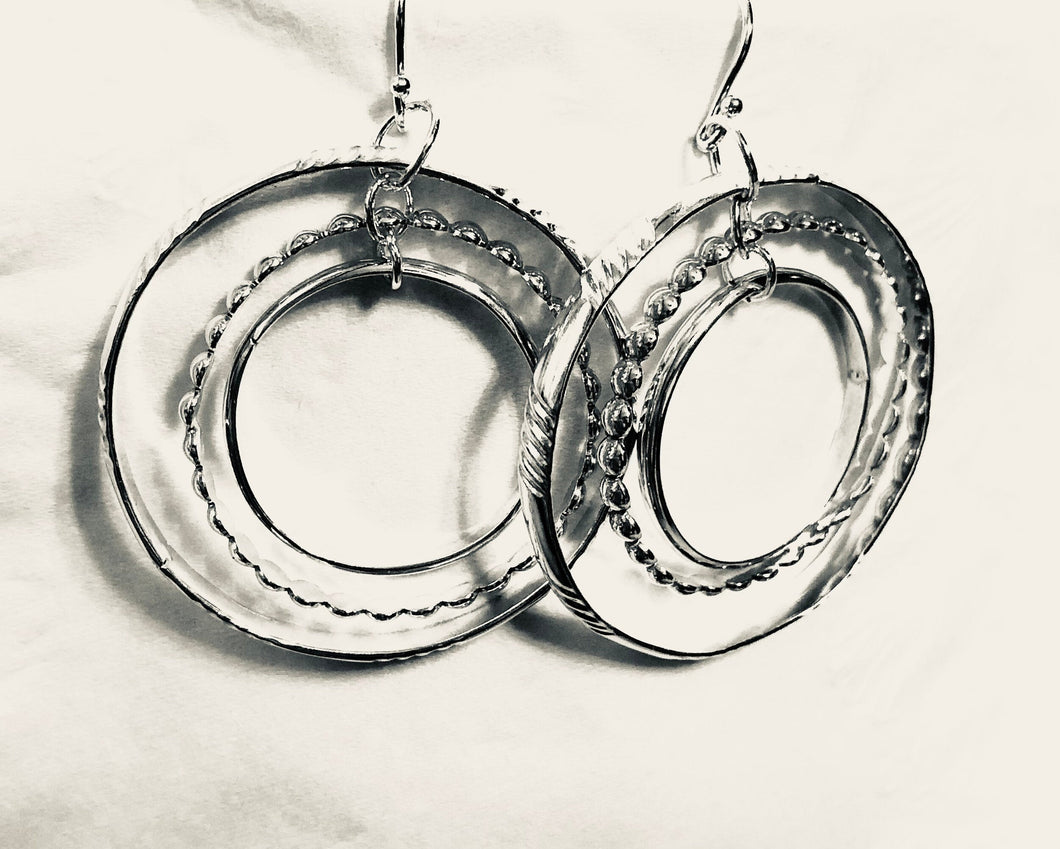 3 Rings Planetary Earrings