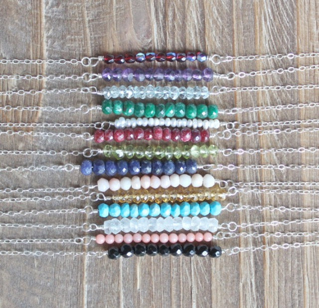 Birthstone Bar Necklace