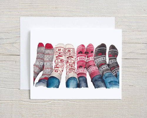 Christmas Socks Greeting Card