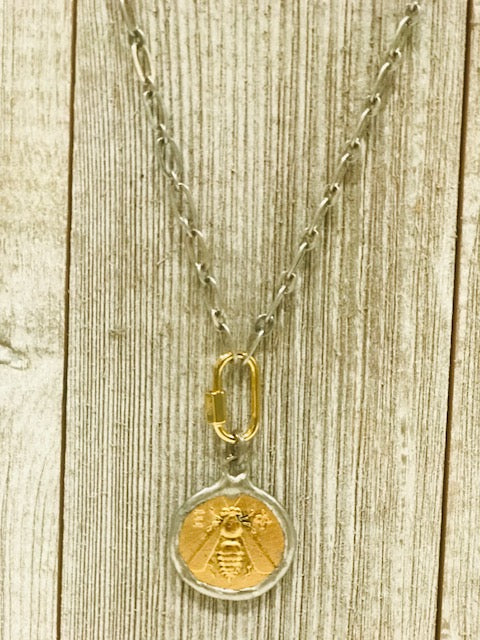 Gold Coin with Silver Soldered