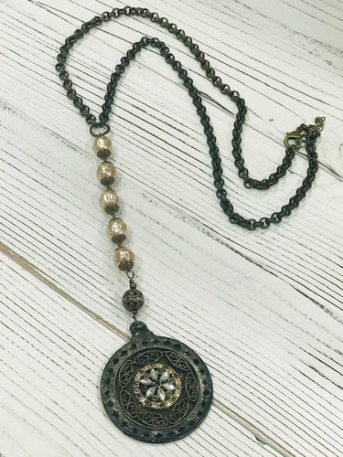 Antique Button Pendant