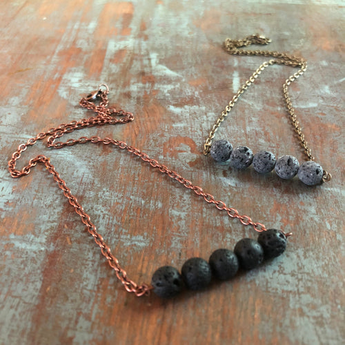 Lava Diffuser Necklace - 5 Beads