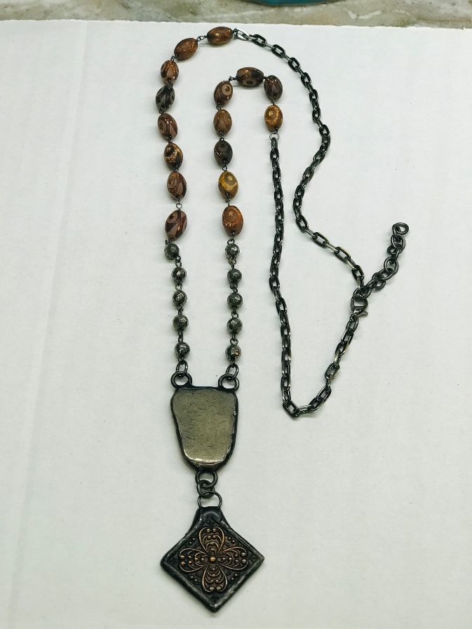 Diamond Shape Copper Necklace