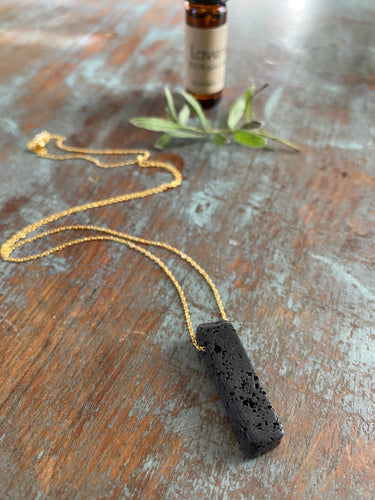 Lava Diffuser Necklace - 1 Bar Bead