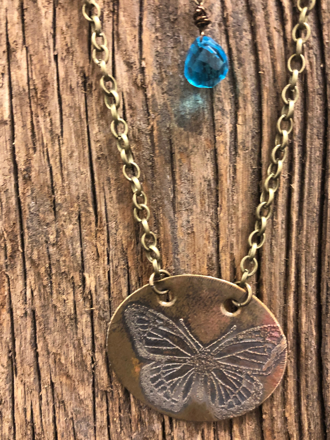 Etched Butterfly with Double Chain