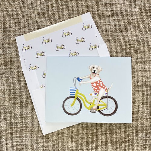 Betty the Lab w/ Bike - Notecards 8 pk