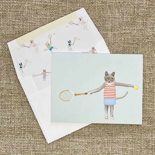 Maude the Tennis Cat - Notecards 8 pk