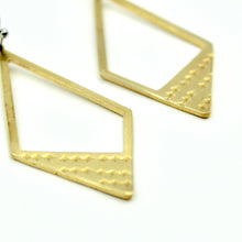 Stamped Rhombus Earrings