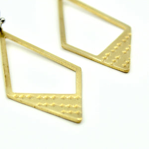 Stamped Rhombus Earrings