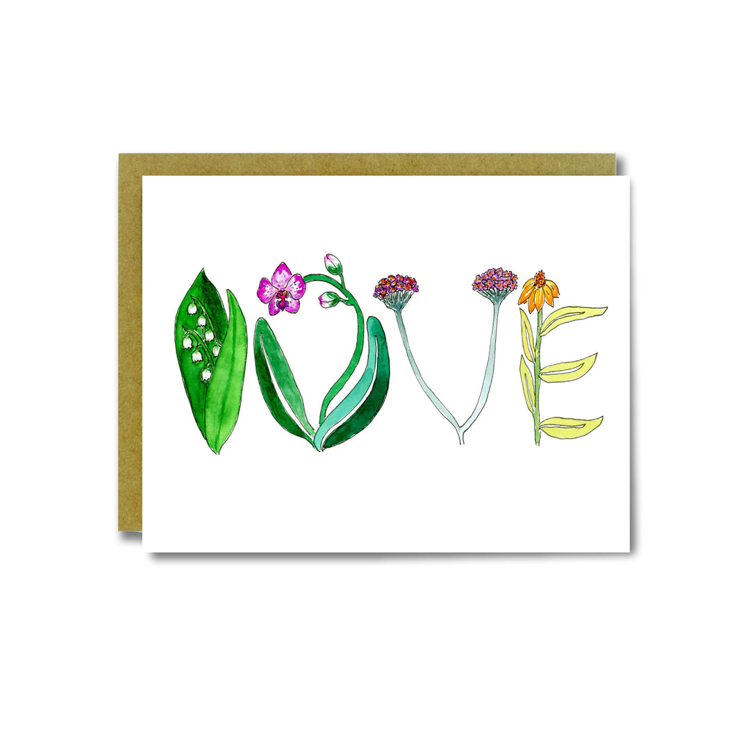 Love Flowers Card