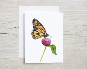 Monarch on Allium Greeting Card