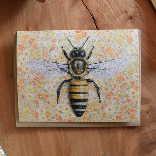 *Notecard - Honeybee on Yellow