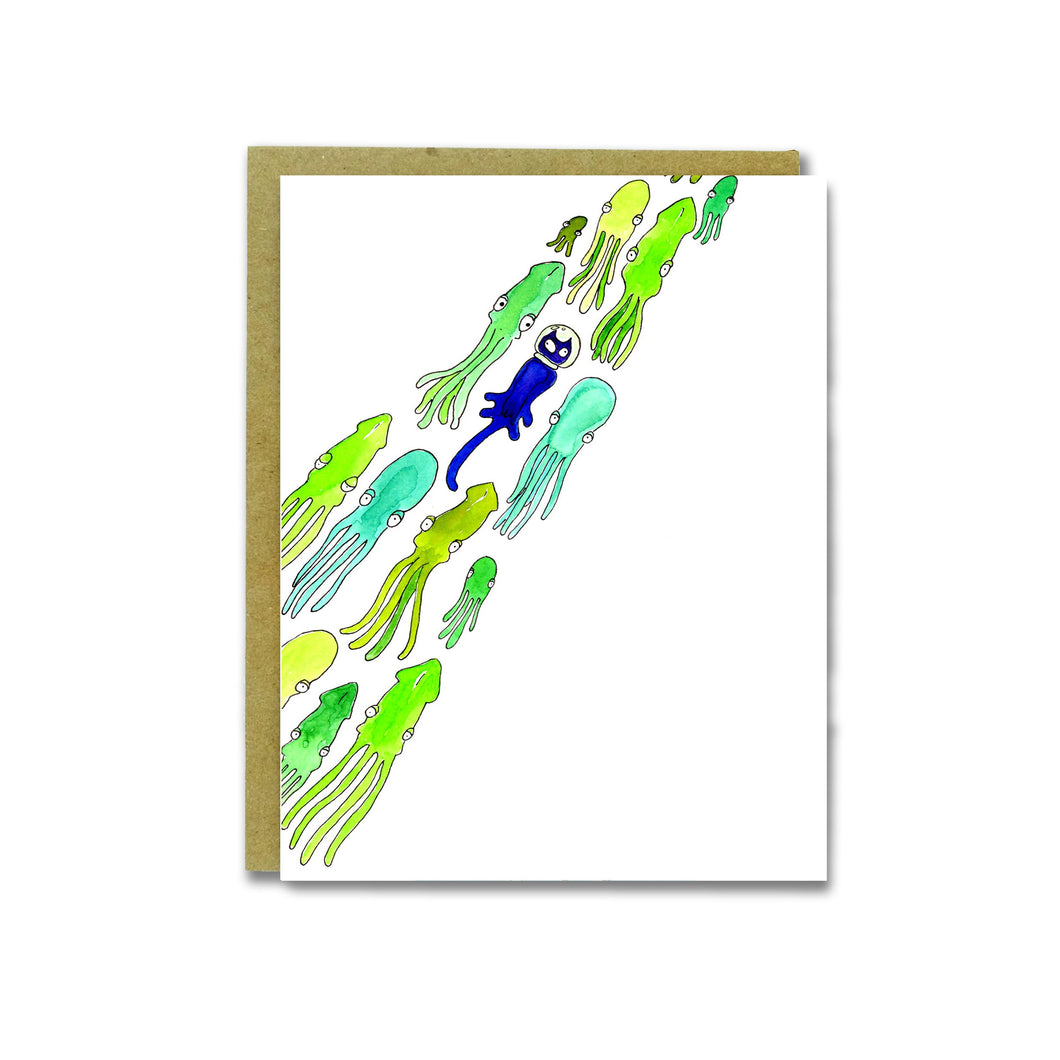 Flight of Squid Card