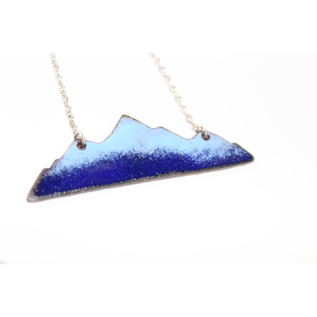 Navy Blue and Light Blue Mountain Necklace