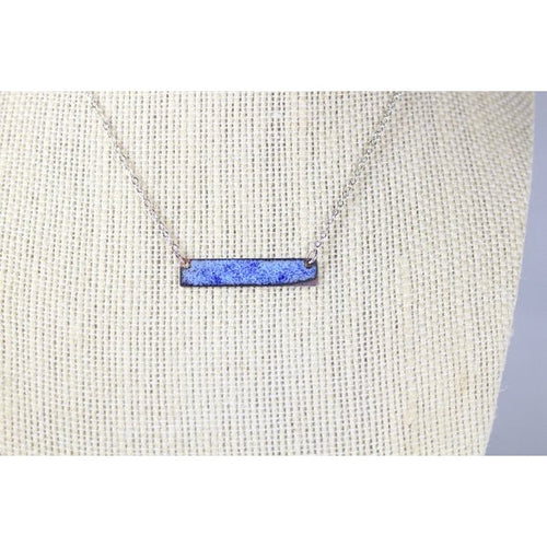 Navy Blue and Light Blue Bar Necklace