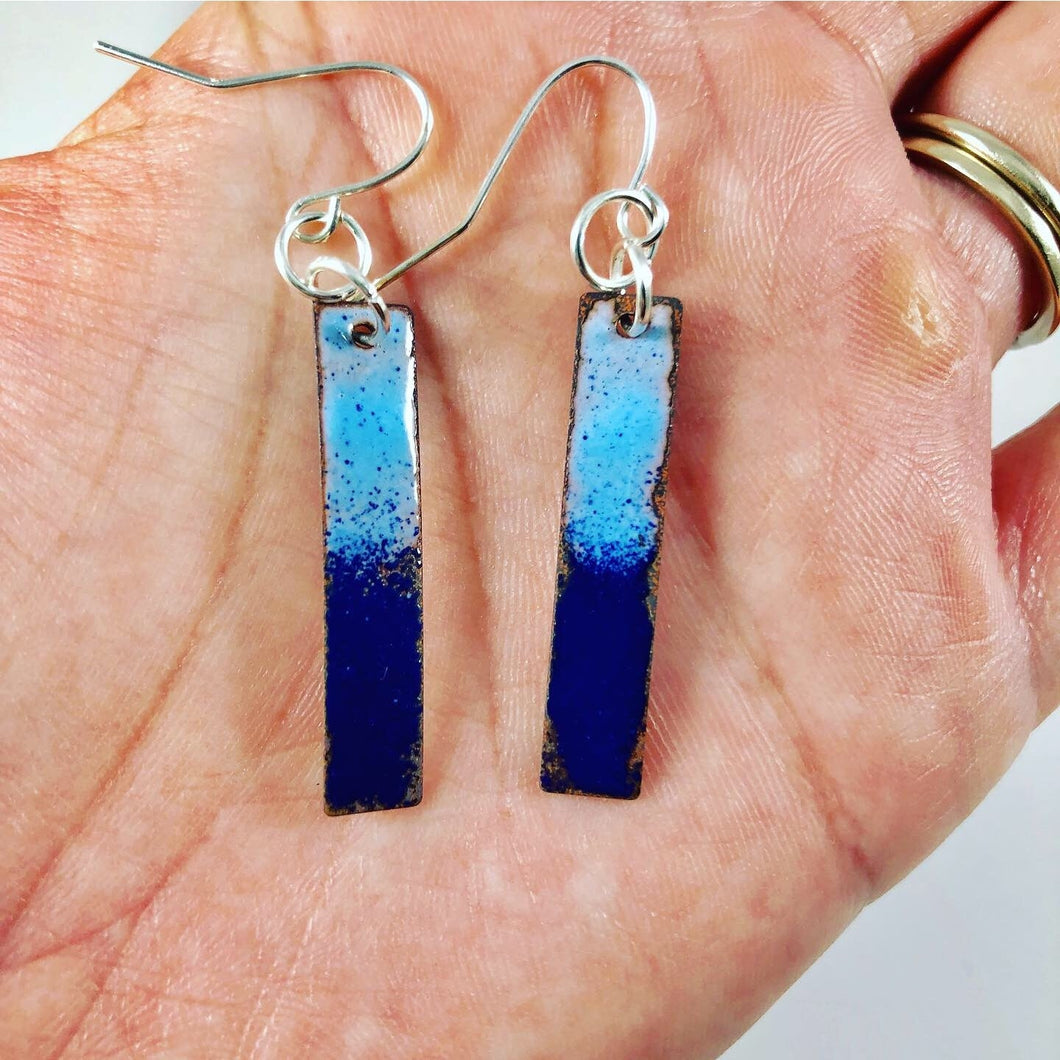 Navy Blue and Light Blue Rectangle Dangles